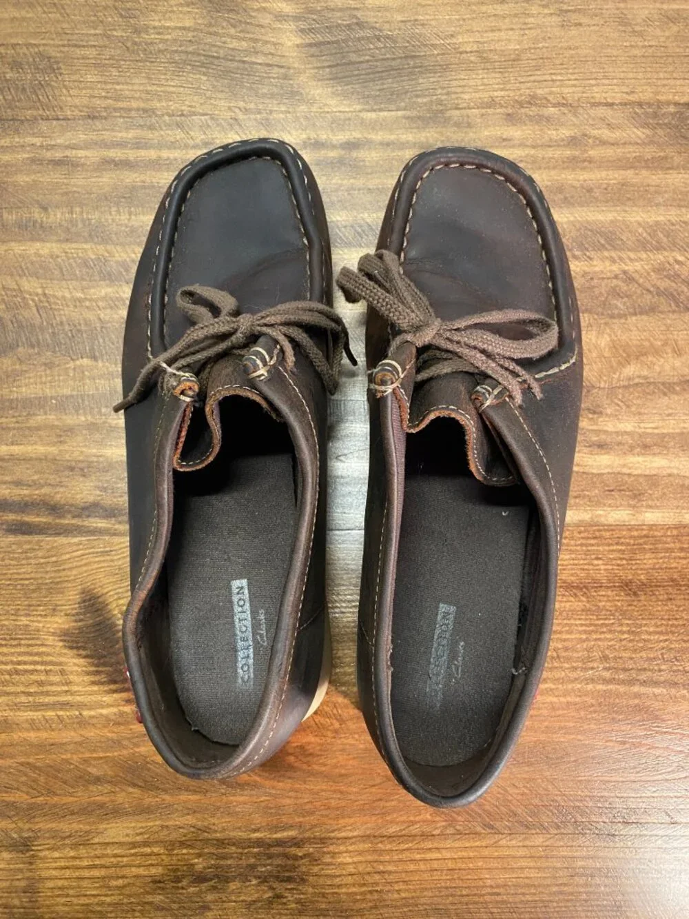Clarks Brown Leather Wallabee Style Lace Up Shoes - Women's Size 8M